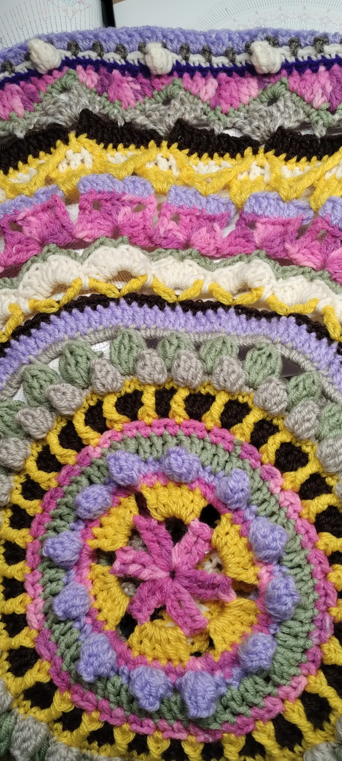 Coperta con avanzi di filati